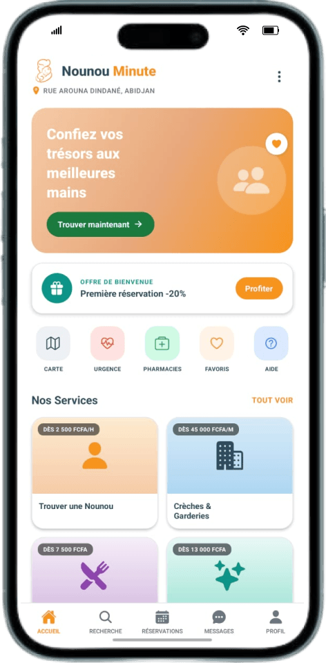 Aperçu App Nounou Minute